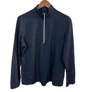 Sno Skins 1/4 Zip‎ Pullover XXL Black Texture Mid Layer Stretch Shirt Active